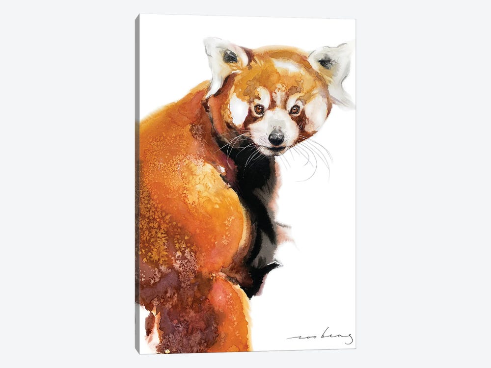 Red Panda Charm by Soo Beng Lim 1-piece Canvas Art