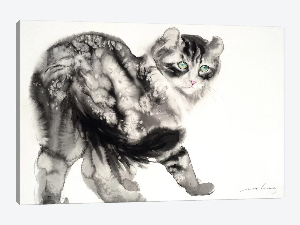 Demure Kitty by Soo Beng Lim 1-piece Canvas Art
