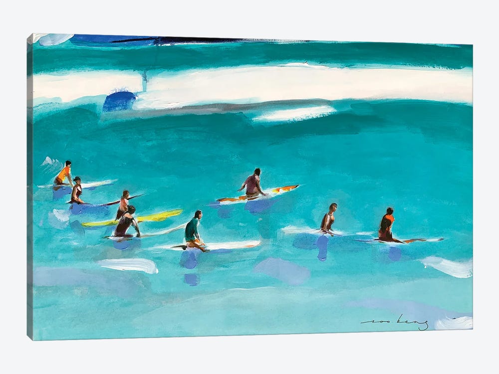 Surfers Wait by Soo Beng Lim 1-piece Canvas Art Print