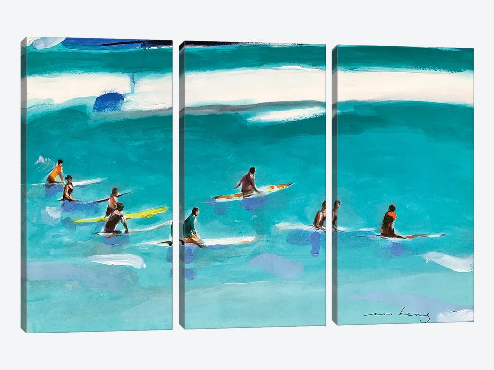 Surfers Wait by Soo Beng Lim 3-piece Art Print