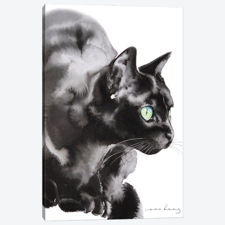 Cat Pounce Canvas Print #LIM455} by Soo Beng Lim Canvas Artwork