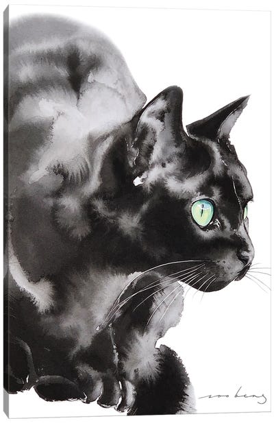 Cat Pounce Canvas Art Print - Soo Beng Lim
