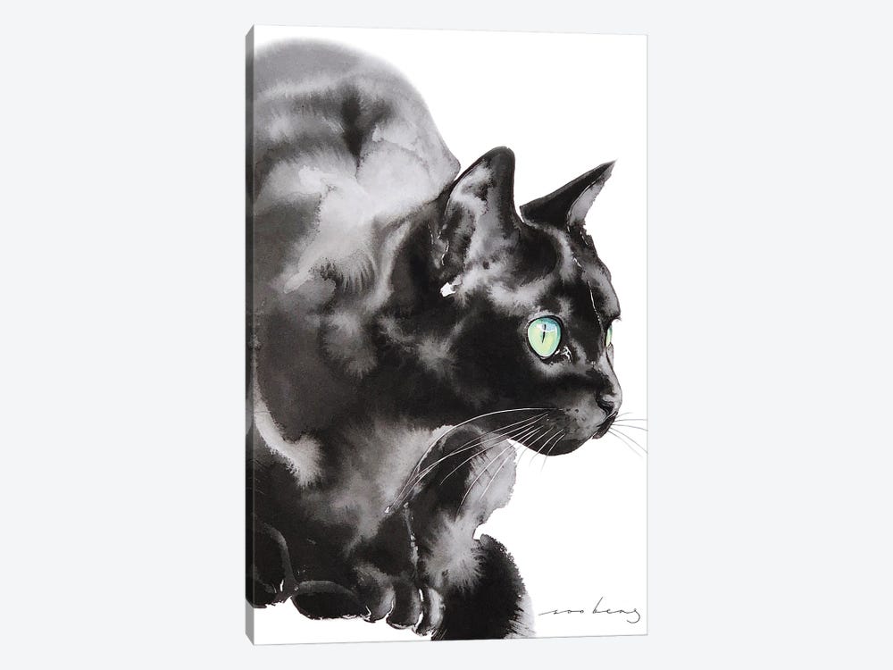 Cat Pounce by Soo Beng Lim 1-piece Canvas Art Print