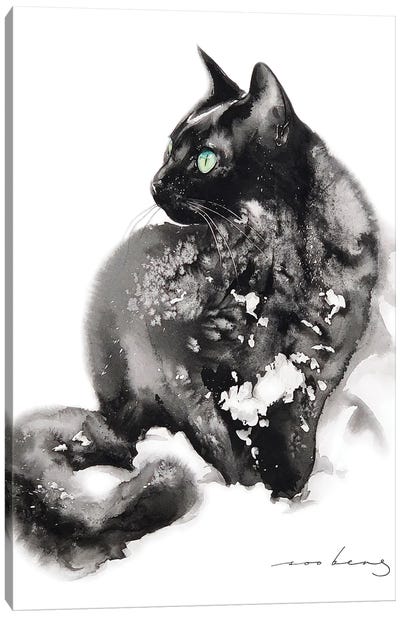 Cool Kitty Canvas Art Print - Soo Beng Lim