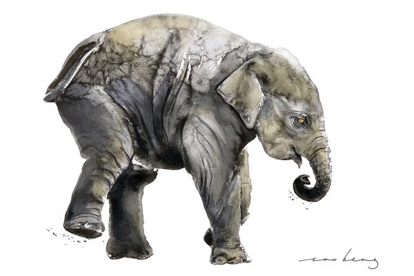 Soo Beng Lim: Prancing Elephant by Soo Beng Lim