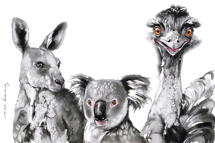 Aussie Pals by Soo Beng Lim wall art