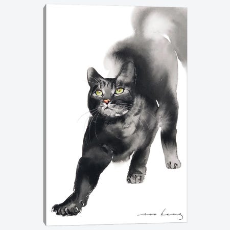 Cat Yoga Canvas Print #LIM469} by Soo Beng Lim Canvas Art