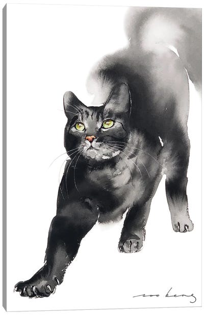 Cat Yoga Canvas Art Print - Soo Beng Lim