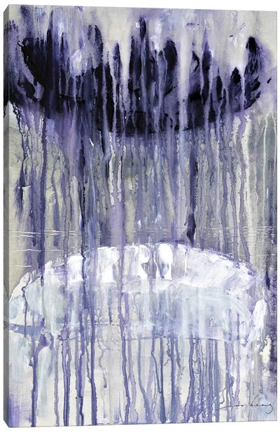Drenched II Canvas Art Print - Purple Abstract Art