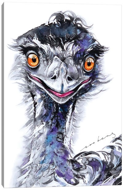 Emu Grin Canvas Art Print - Soo Beng Lim