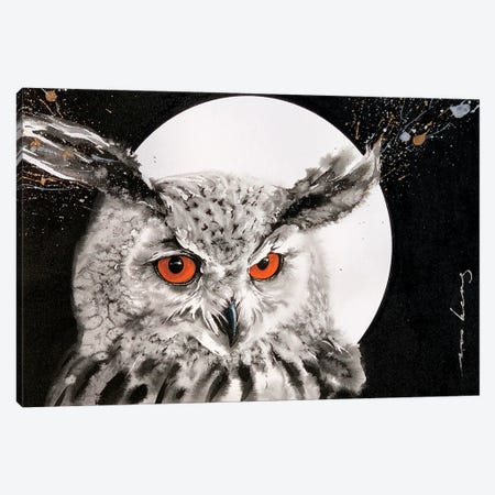Moonlit Owl Canvas Print #LIM474} by Soo Beng Lim Canvas Artwork