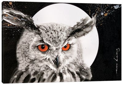 Moonlit Owl Canvas Art Print - Soo Beng Lim