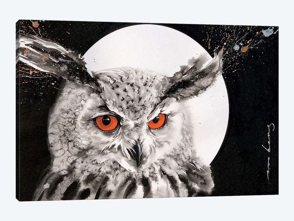 Moonlit Owl by Soo Beng Lim 1-piece Canvas Art