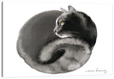 Snug Kitty Canvas Art Print - Soo Beng Lim