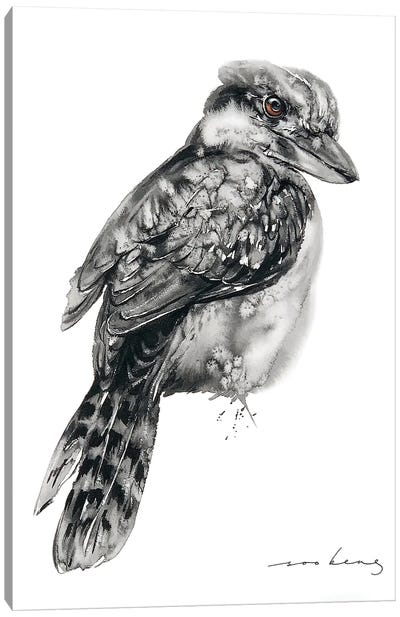 Kookaburra II Canvas Art Print - Kingfisher Art