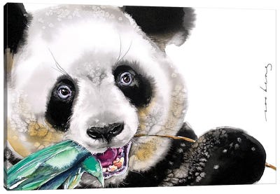 Beary Delicious Canvas Art Print - Panda Art