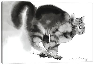 Cat Sprint Canvas Art Print - Soo Beng Lim