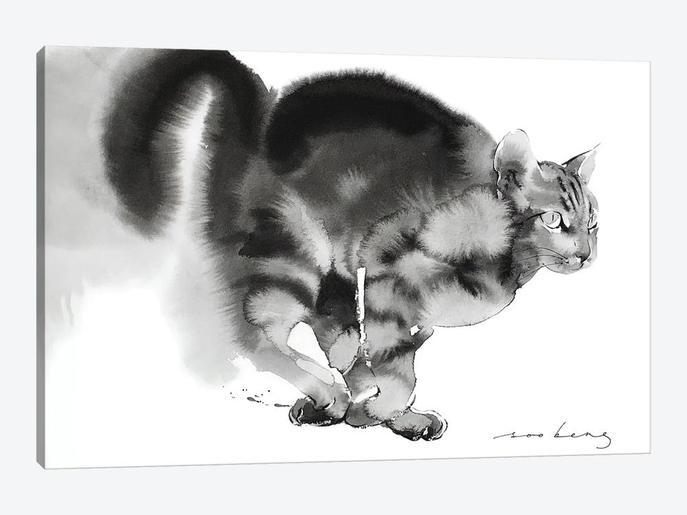 Cat Sprint by Soo Beng Lim 1-piece Canvas Artwork