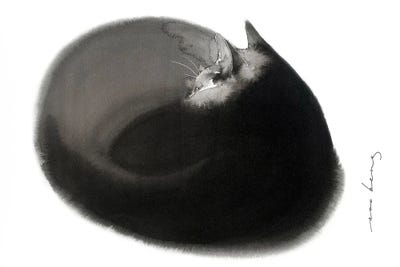 Cat Zzz by Soo Beng Lim multi panel art