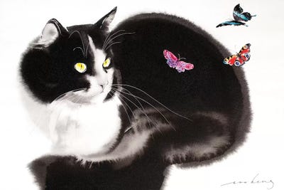 Fluttering Beauties III by Soo Beng Lim framed canvas print