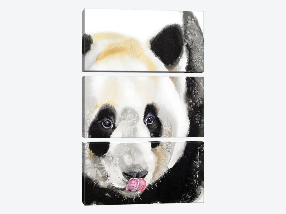 Cheeky Panda by Soo Beng Lim 3-piece Canvas Art