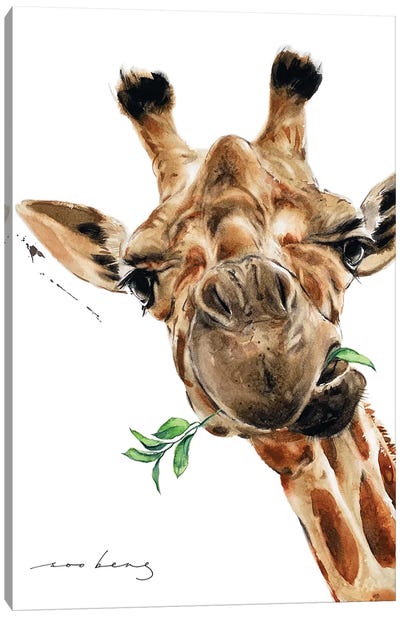 Giraffa Munch Canvas Art Print - Giraffe Art