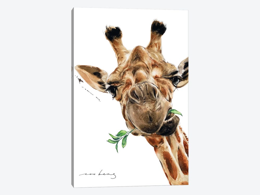 Giraffa Munch by Soo Beng Lim 1-piece Canvas Print