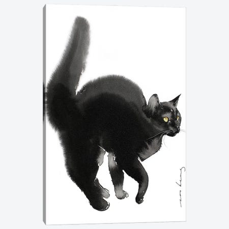 Ready Cat Go Canvas Print #LIM528} by Soo Beng Lim Canvas Print