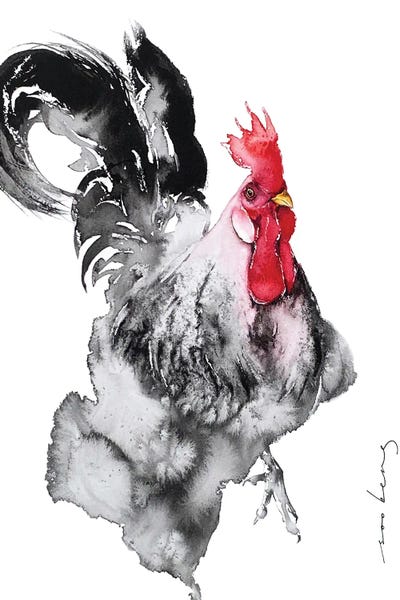 Rooster Elegance by Soo Beng Lim multi panel art