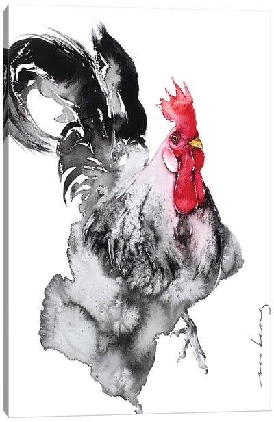 Rooster Elegance Canvas Art Print - Soo Beng Lim