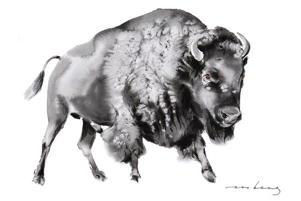 Bison & Buffaloes: Noble Bison by Soo Beng Lim