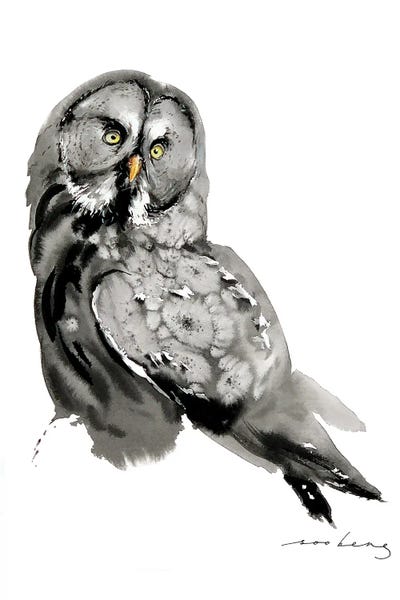 Whimsical Owl by Soo Beng Lim multi panel art