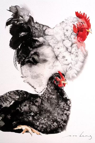 Chickens & Roosters: Hensome Pair V by Soo Beng Lim