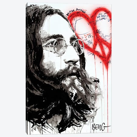 John Lennon Canvas Print #LIM69} by Soo Beng Lim Canvas Art Print