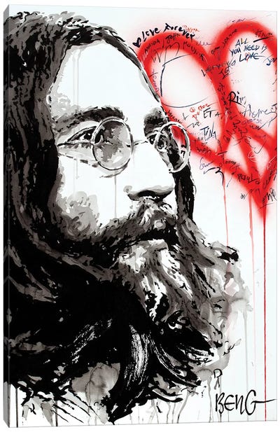 John Lennon Canvas Art Print - Soo Beng Lim