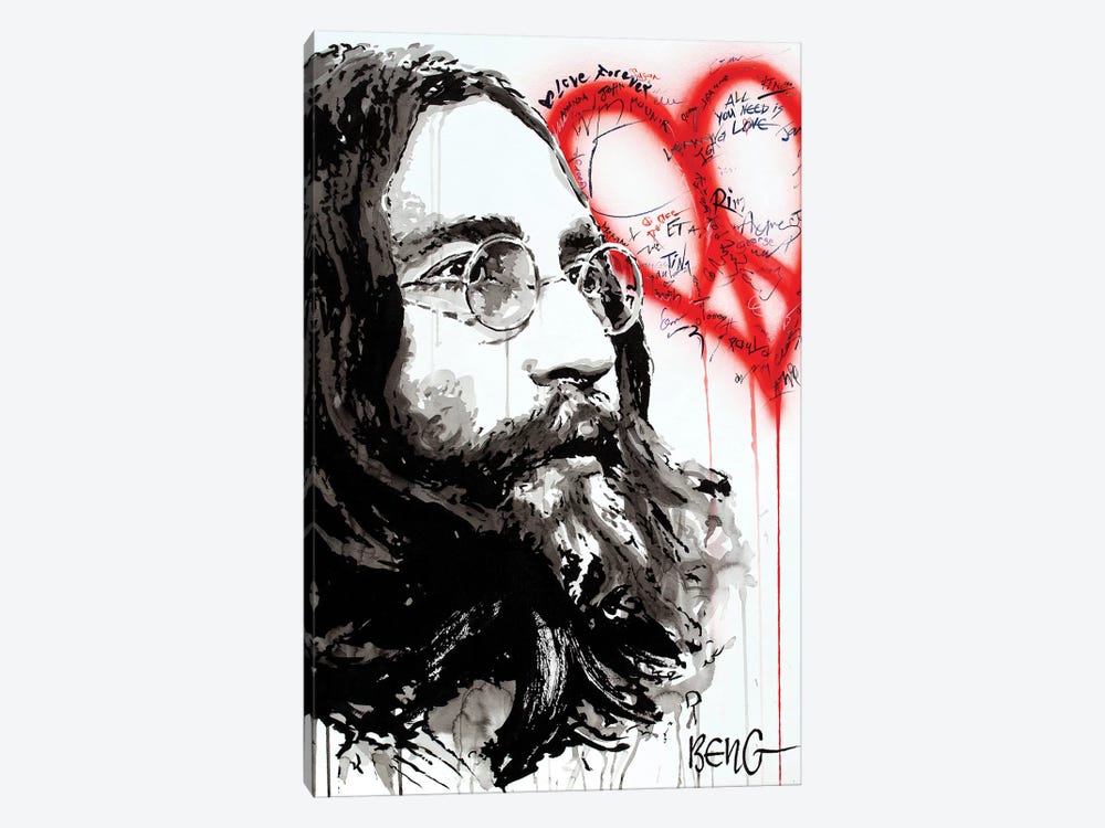 John Lennon by Soo Beng Lim 1-piece Canvas Art Print