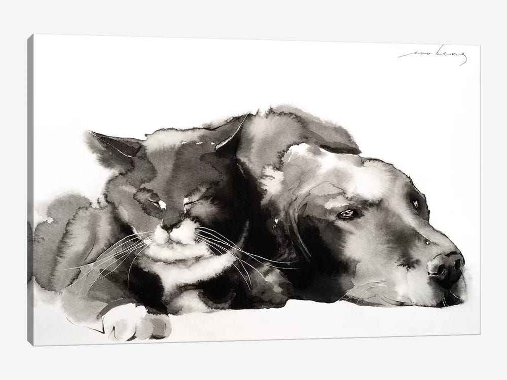 Paw Pals by Soo Beng Lim 1-piece Canvas Print