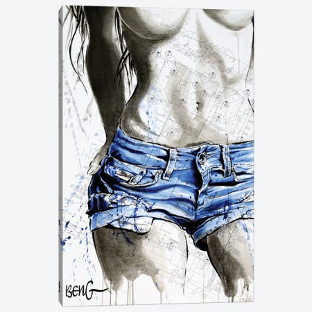 Blue Nude II Canvas Print #LIM7} by Soo Beng Lim Canvas Art