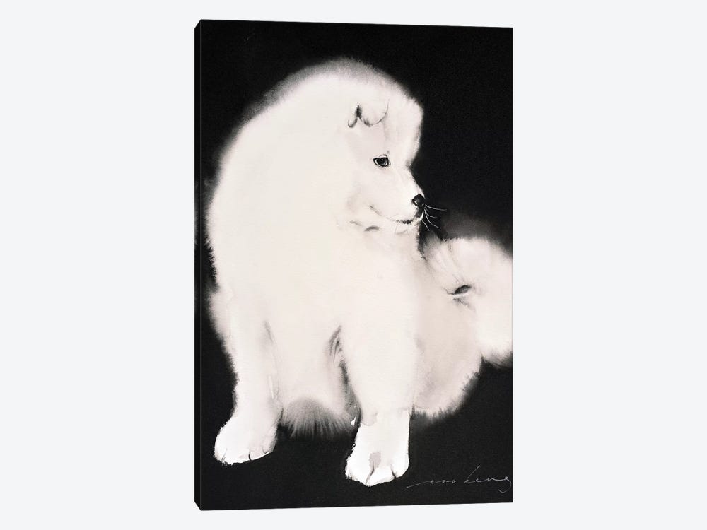 Samoyed Pup by Soo Beng Lim 1-piece Canvas Art