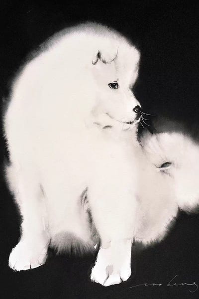 Soo Beng Lim: Samoyed Pup by Soo Beng Lim
