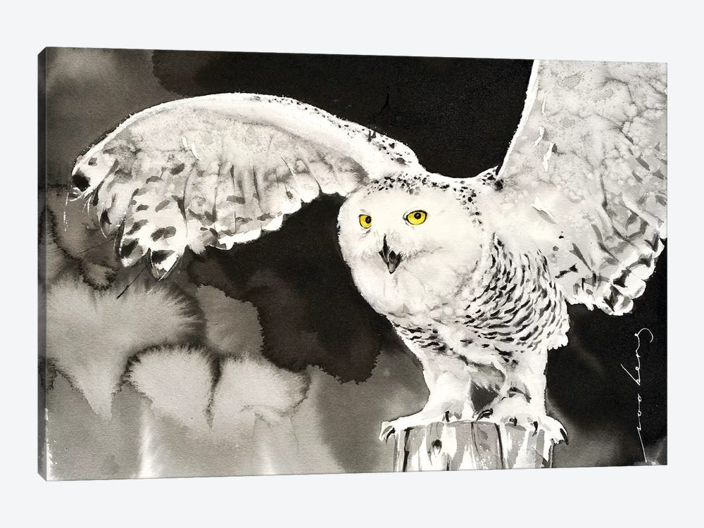 Snowy Owl by Soo Beng Lim 1-piece Canvas Art Print