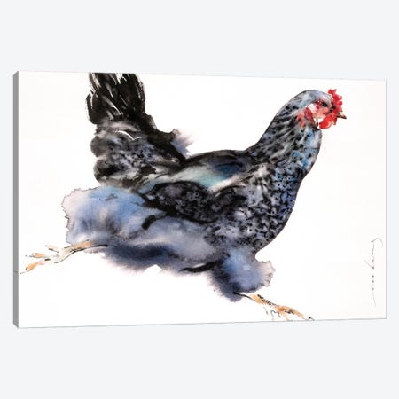 Sprint Chicken Canvas Print #LIM94} by Soo Beng Lim Canvas Print