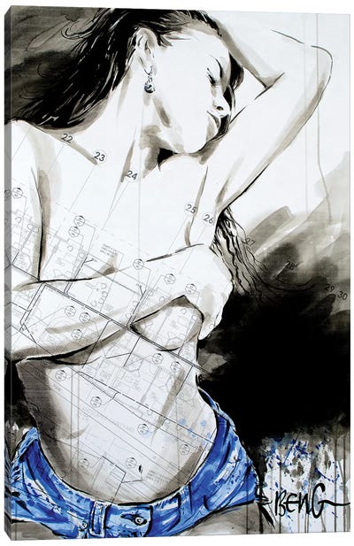 Blue Nude IV Canvas Art Print - Soo Beng Lim