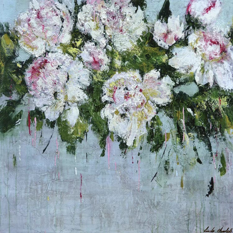 White Peonies by Linda Charles wall art