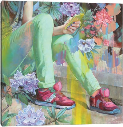 Azalea And Rich Blossoms Canvas Art Print - Lioba Brückner