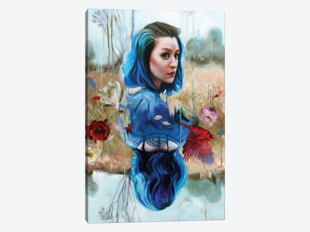 Blue Dragon by Lioba Brückner 1-piece Canvas Artwork