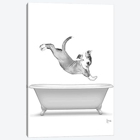 Dog In The Bath Canvas Print #LIP134} by Printable Lisa's Pets Canvas Print