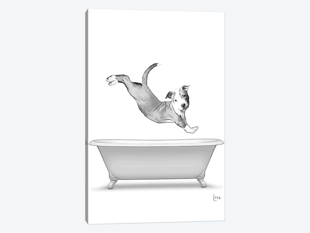 Dog In The Bath by Printable Lisa's Pets 1-piece Canvas Art Print