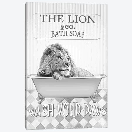 Lion Bathroom Decor Canvas Print #LIP138} by Printable Lisa's Pets Canvas Artwork