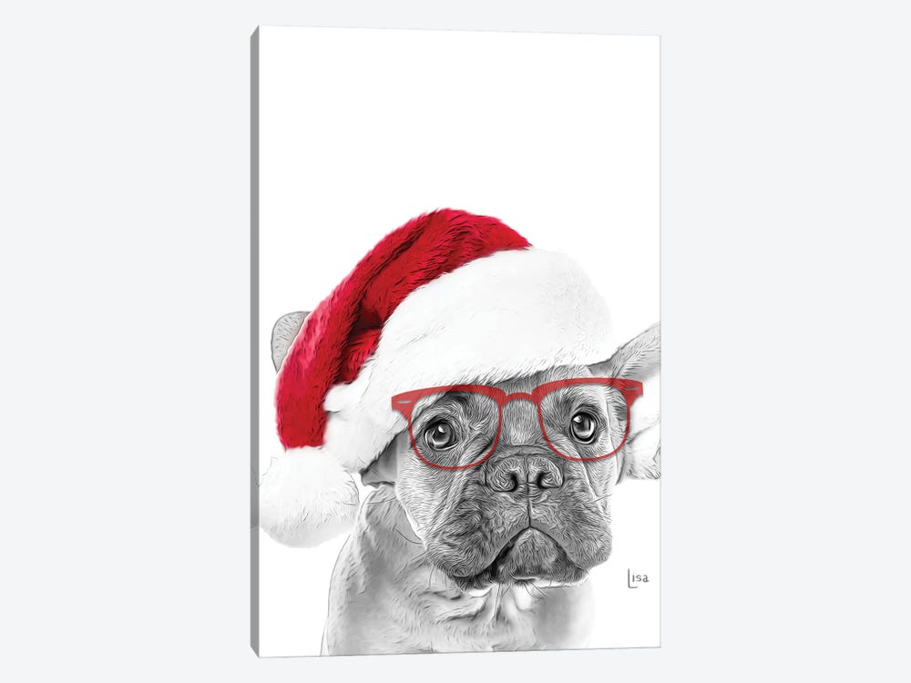 Christmas Dog by Printable Lisa's Pets 1-piece Canvas Wall Art